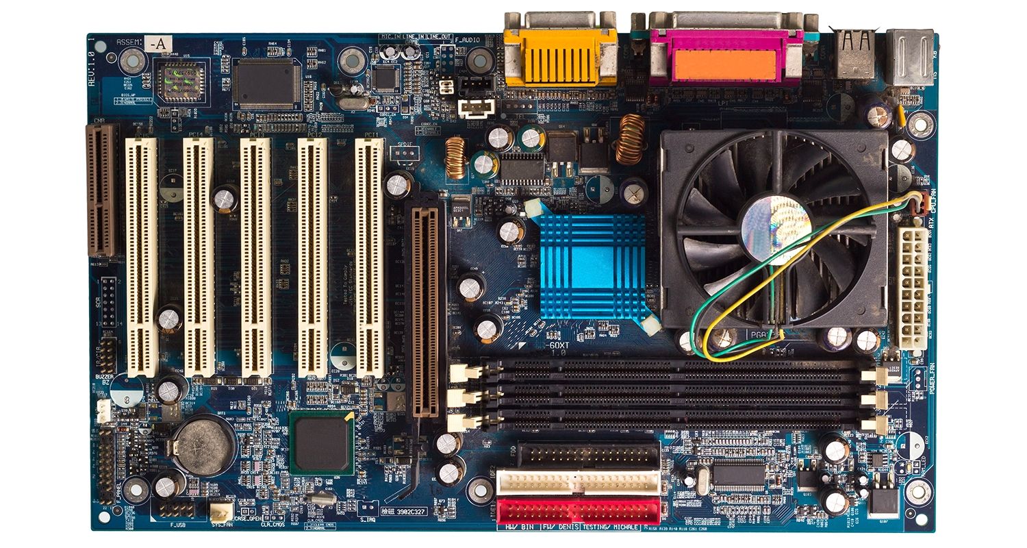 Ein Computer-Motherboard.